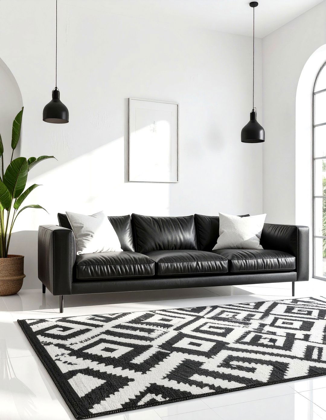 The High Contrast Black and White Interior - 30 modern mexican interior design ideas