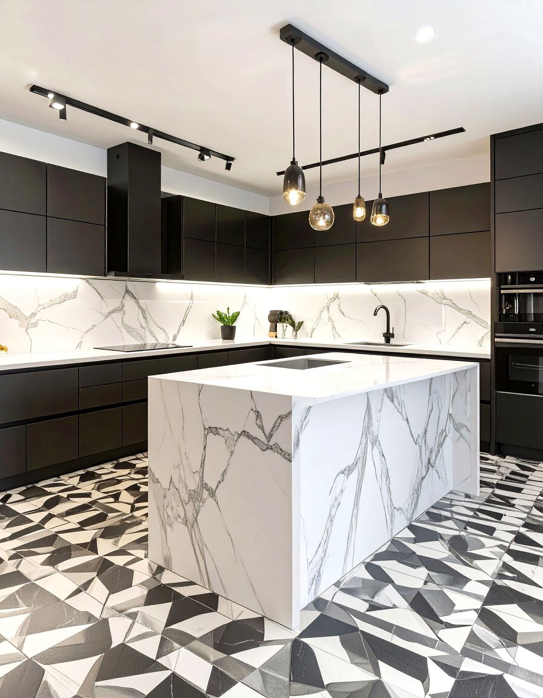 The High Contrast Black and White Kitchen - 30 how to design a kitchen ideas
