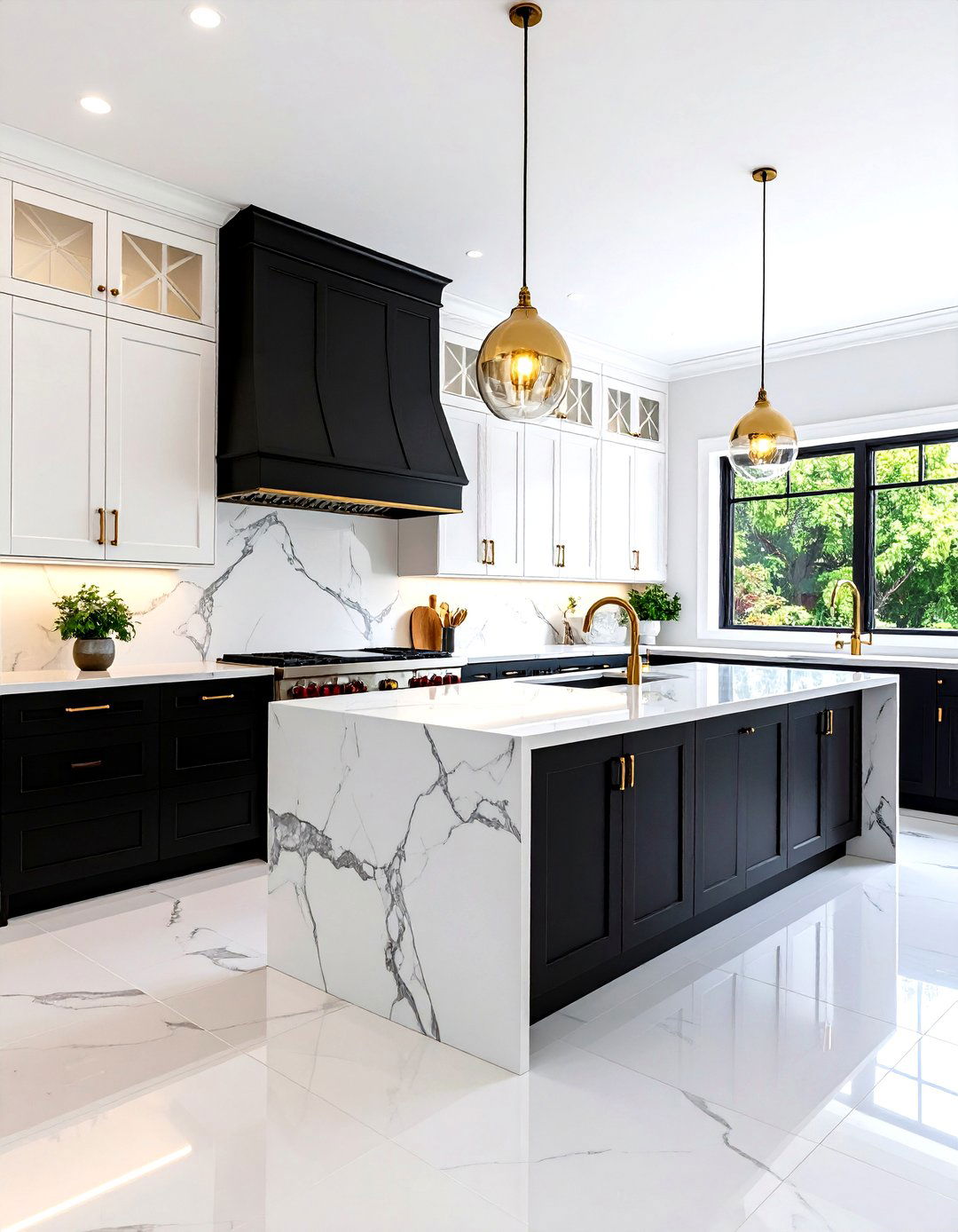 The High Contrast Black and White Kitchen - 30 ikea kitchen ideas