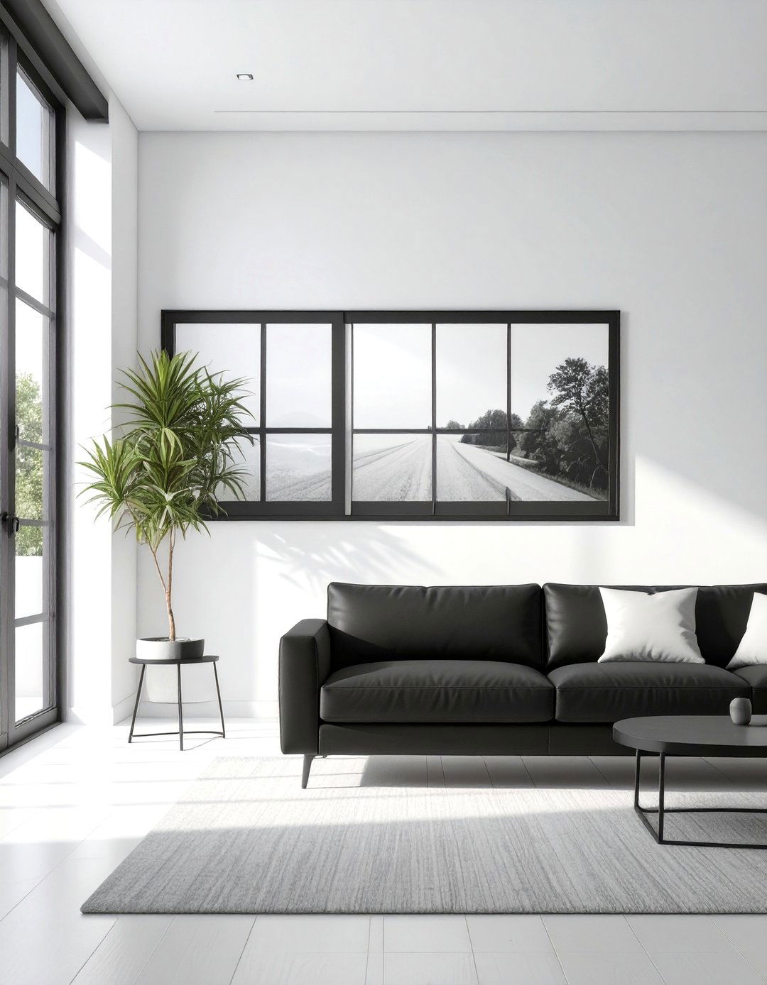 The High Contrast Black and White Theme - 30 midcentury modern interior design ideas