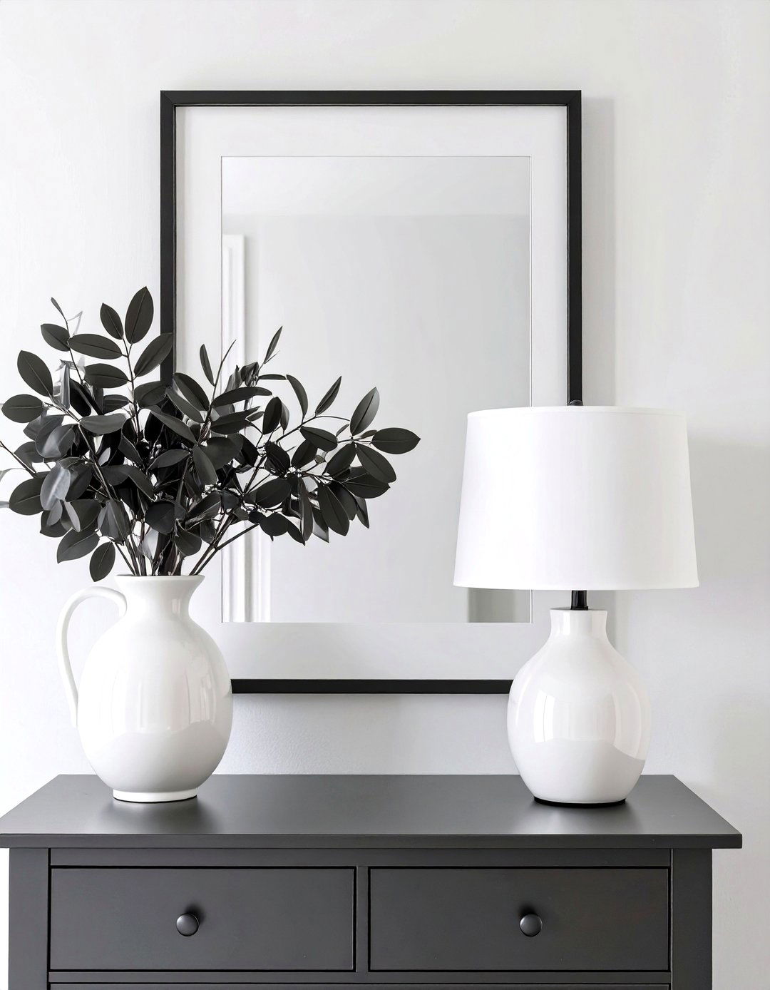 The High Contrast Dresser Design - 30 bedroom dresser top decor ideas