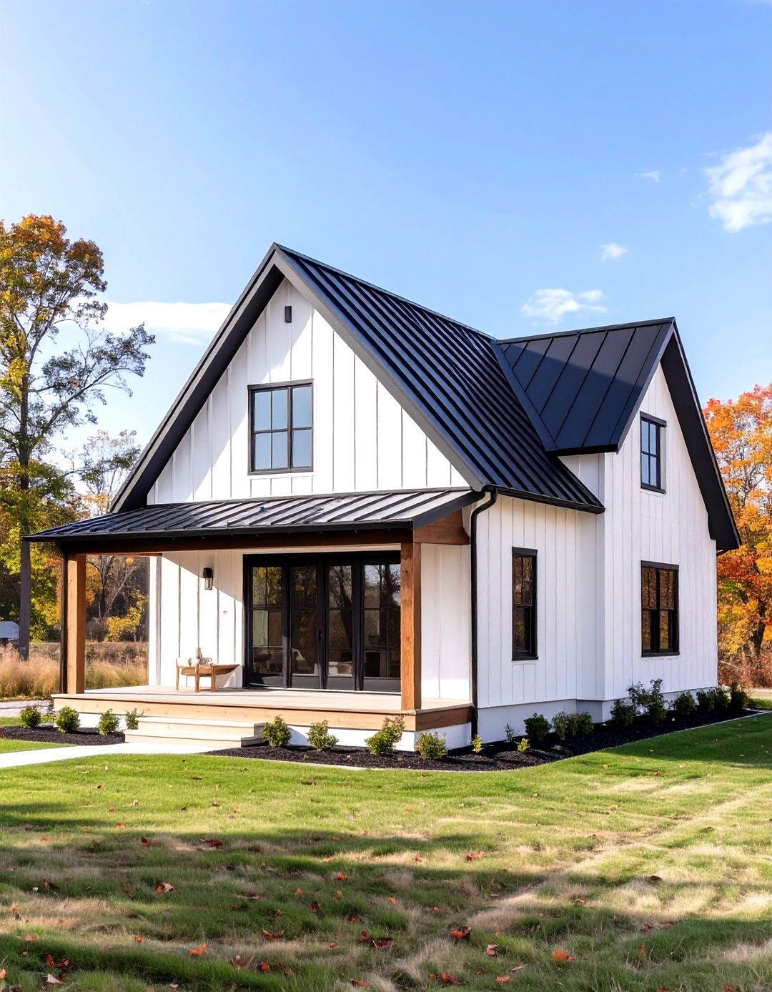 The High Contrast Exterior - 30 modern farm house design ideas