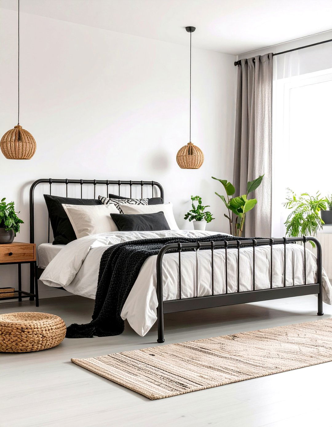 The High Contrast Farmhouse Bedroom - 30 farmhouse master bedroom ideas