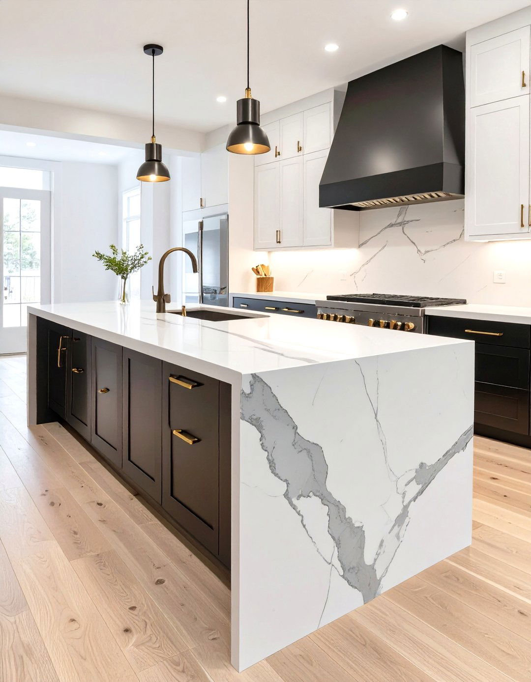 The High Gloss Black Kitchen Island - 30 modern kitchen island ideas