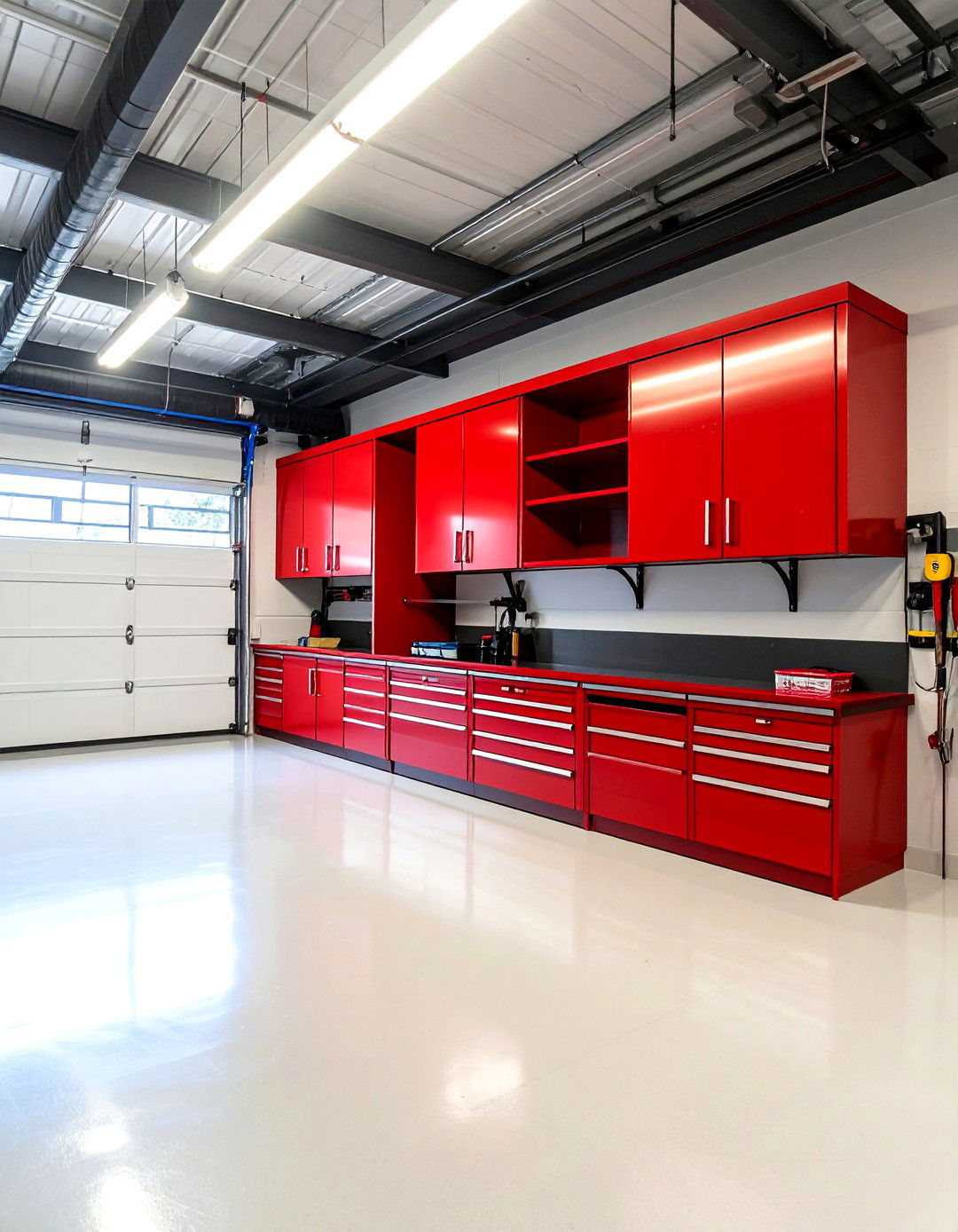 The High Gloss Cabinet and Shelf System - 30 garage shelf ideas