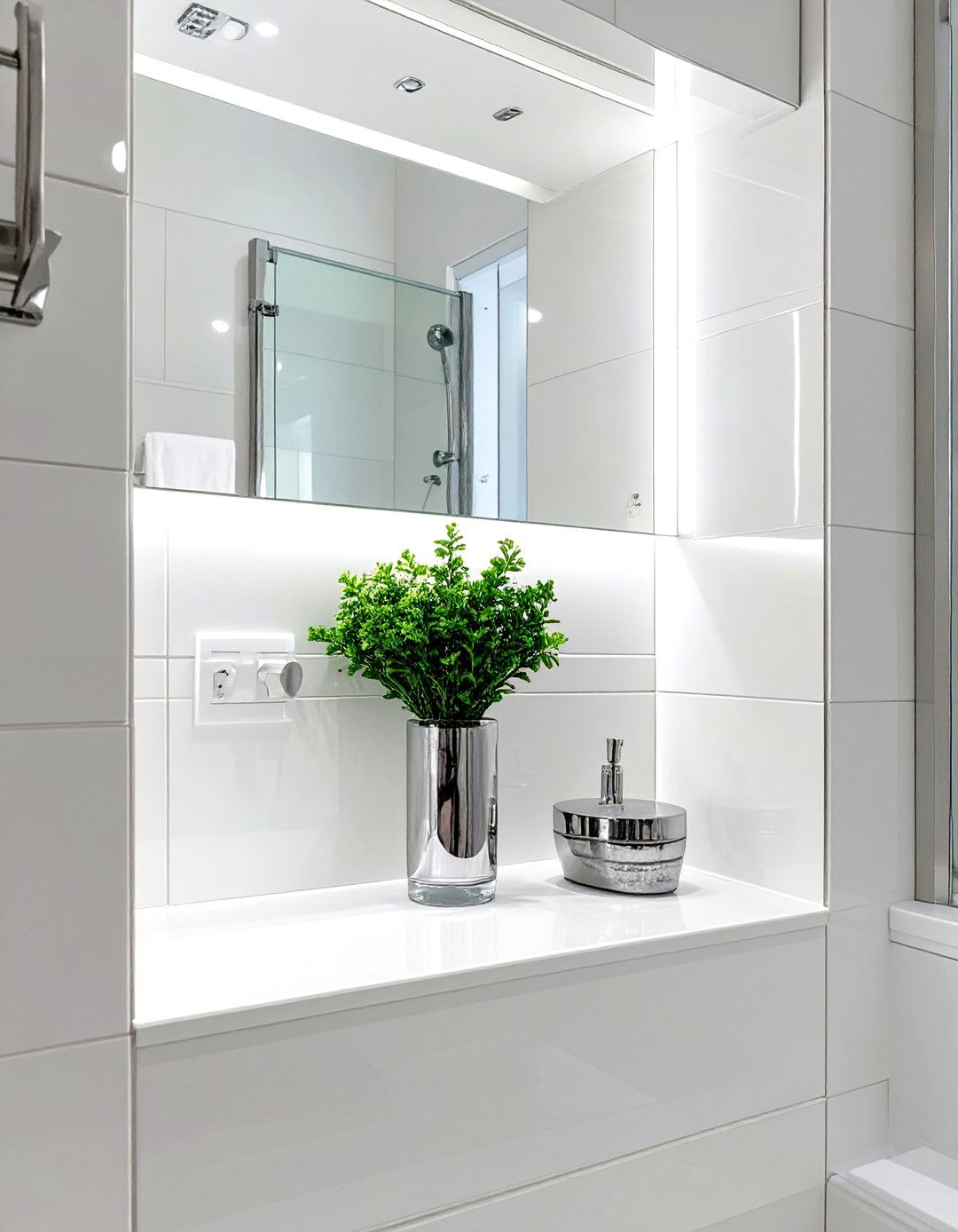 The High Gloss Finish Bathroom Niche - 30 bathroom niche ideas