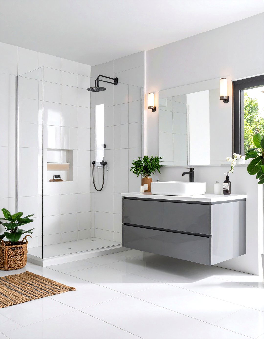 The High Gloss Finish Bathroom - 30 limited space small bathroom designs with shower