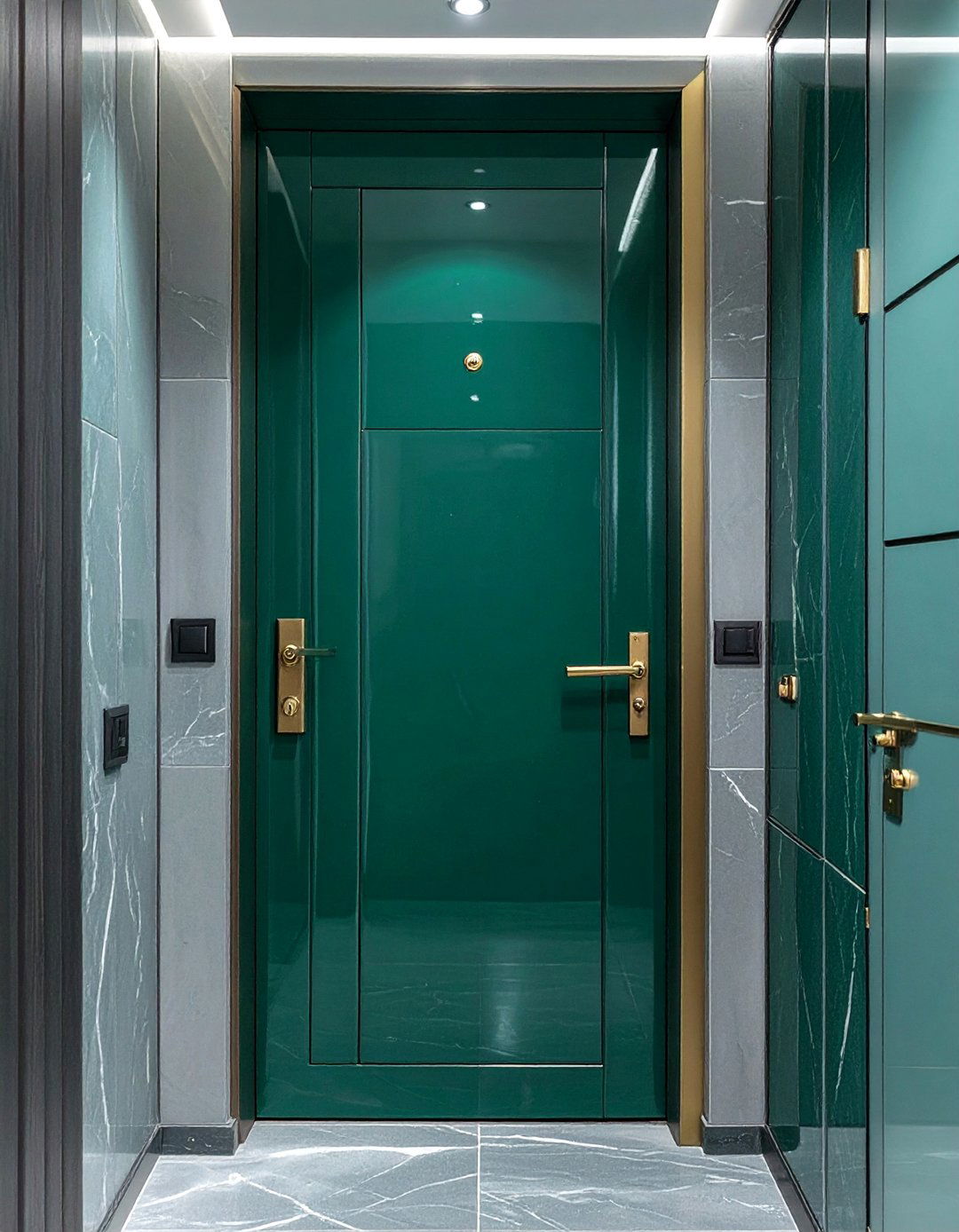 The High Gloss Lacquer Bathroom Door - 30 bathroom door ideas