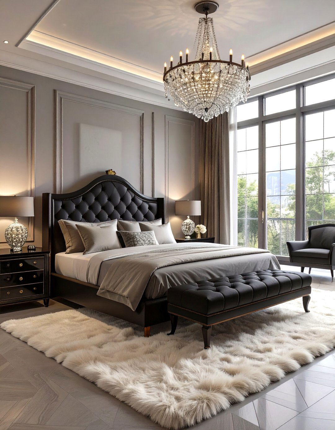 The High Gloss Lacquer Bedroom - 30 neutral and black bedroom ideas