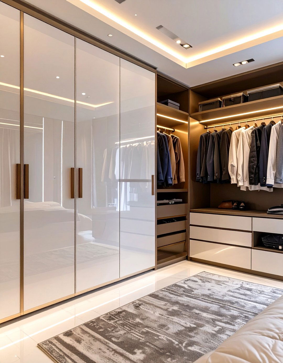 The High Gloss Lacquer Built In - 30 closet ideas for small spaces