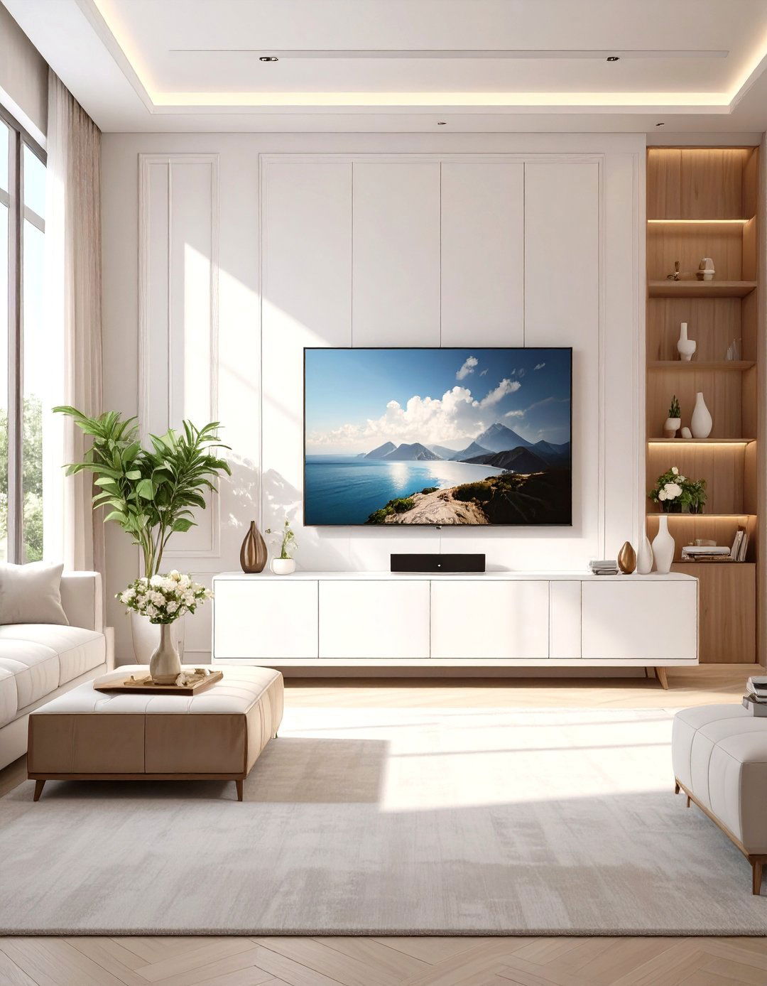 The High Gloss Lacquer Finish Living Room - 30 modern living room ideas with tv
