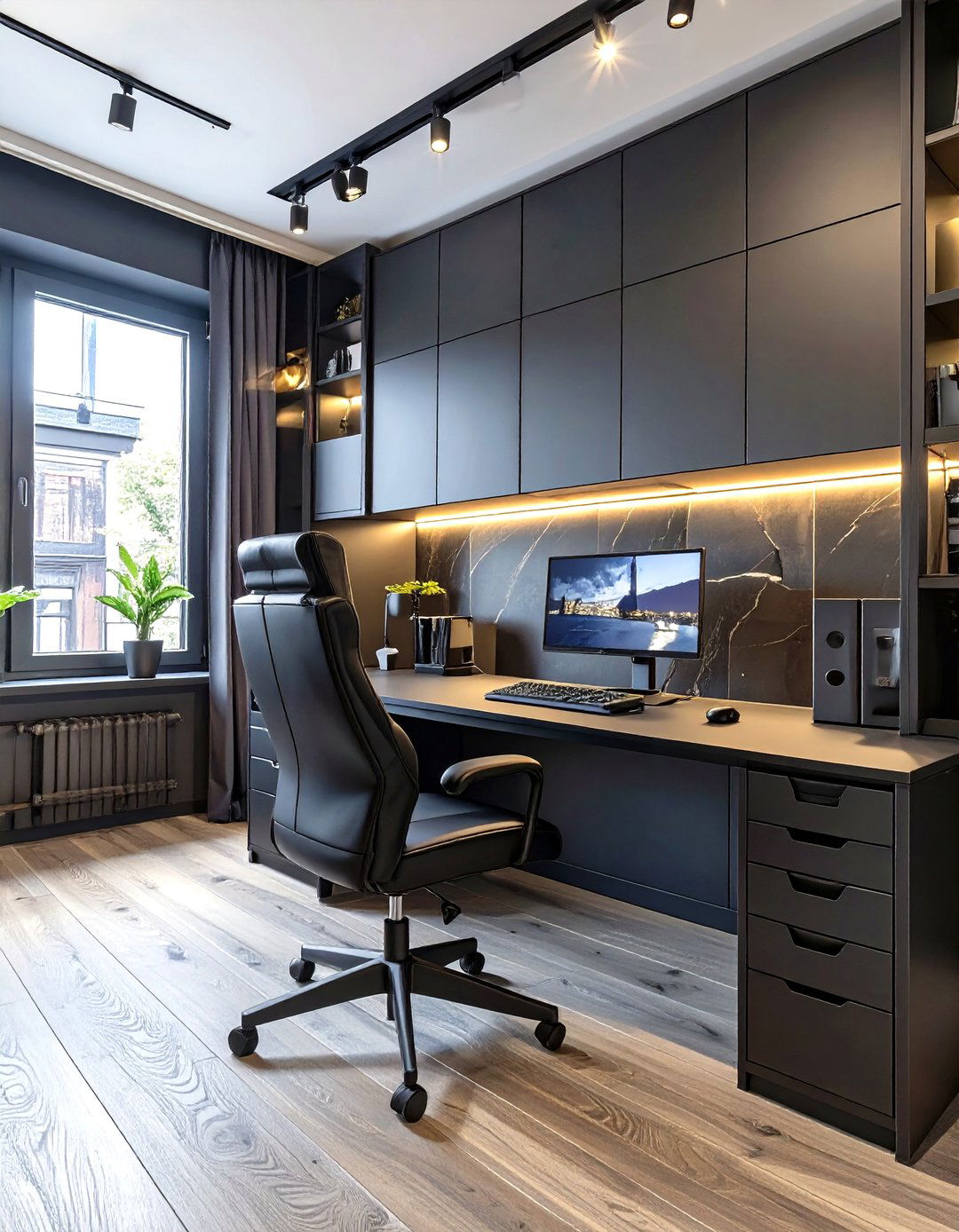 The High Tech Gothic Home Office - 30 modern gothic interior design ideas