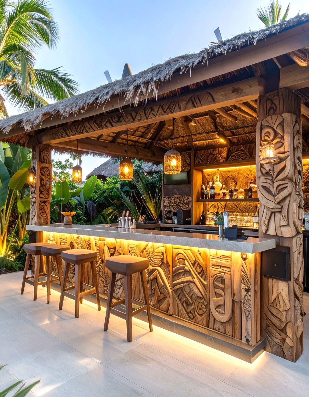 The High Tech Tiki Bar Experience - 30 backyard tiki bar ideas