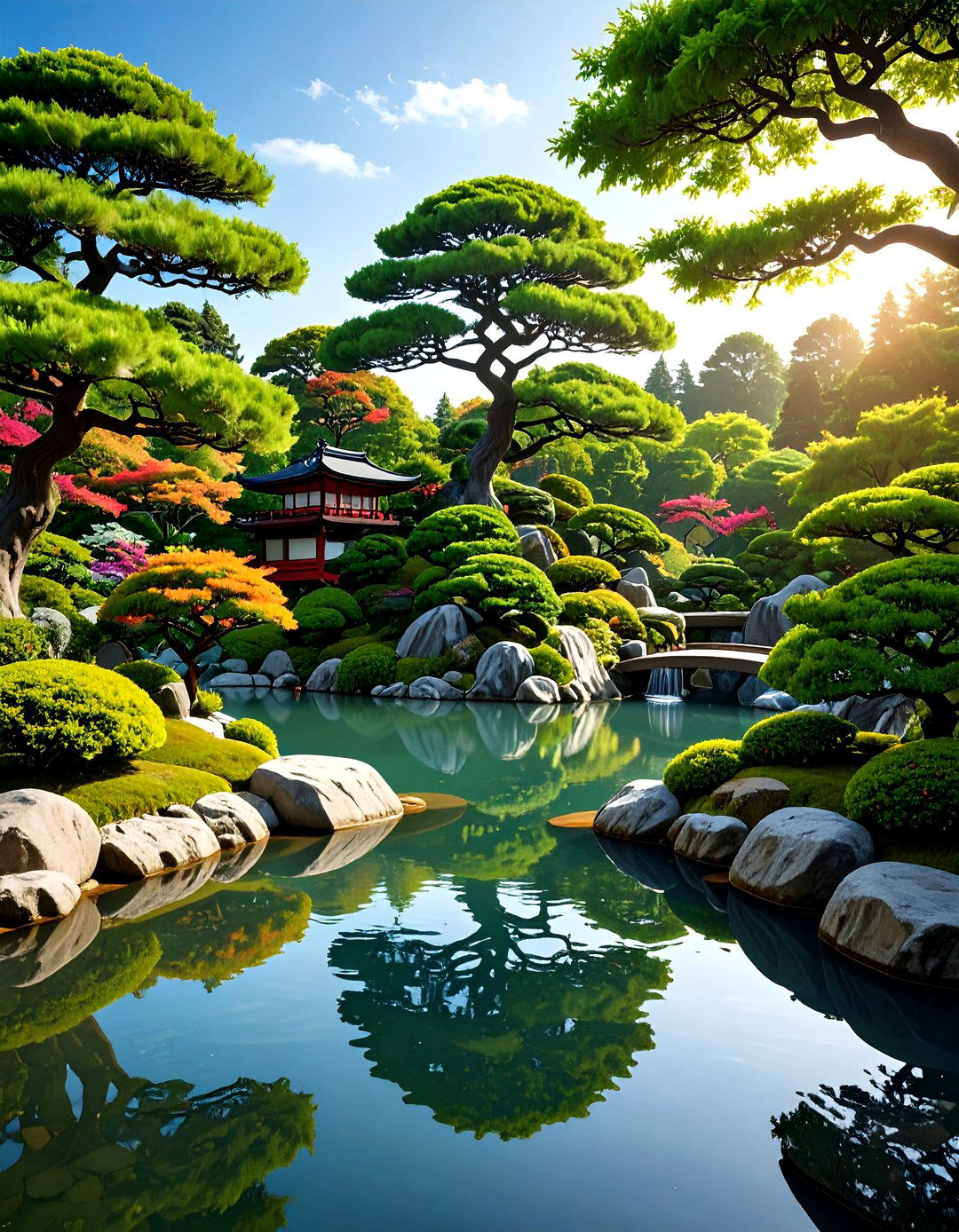 The Hill and Pond Garden Tsukiyama - 30 japanese garden ideas