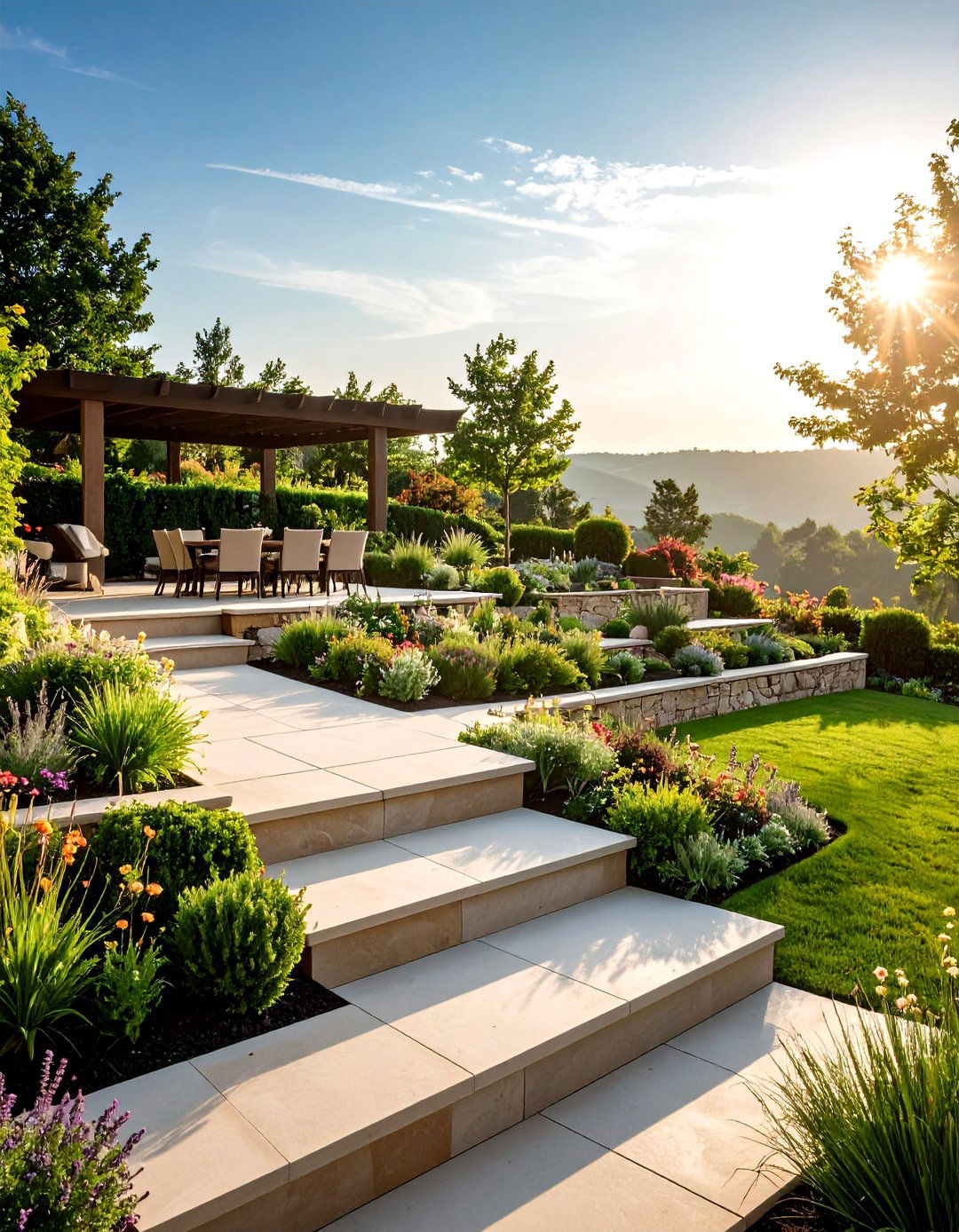 The Hillside Terrace Garden - 30 backyard ideas texas