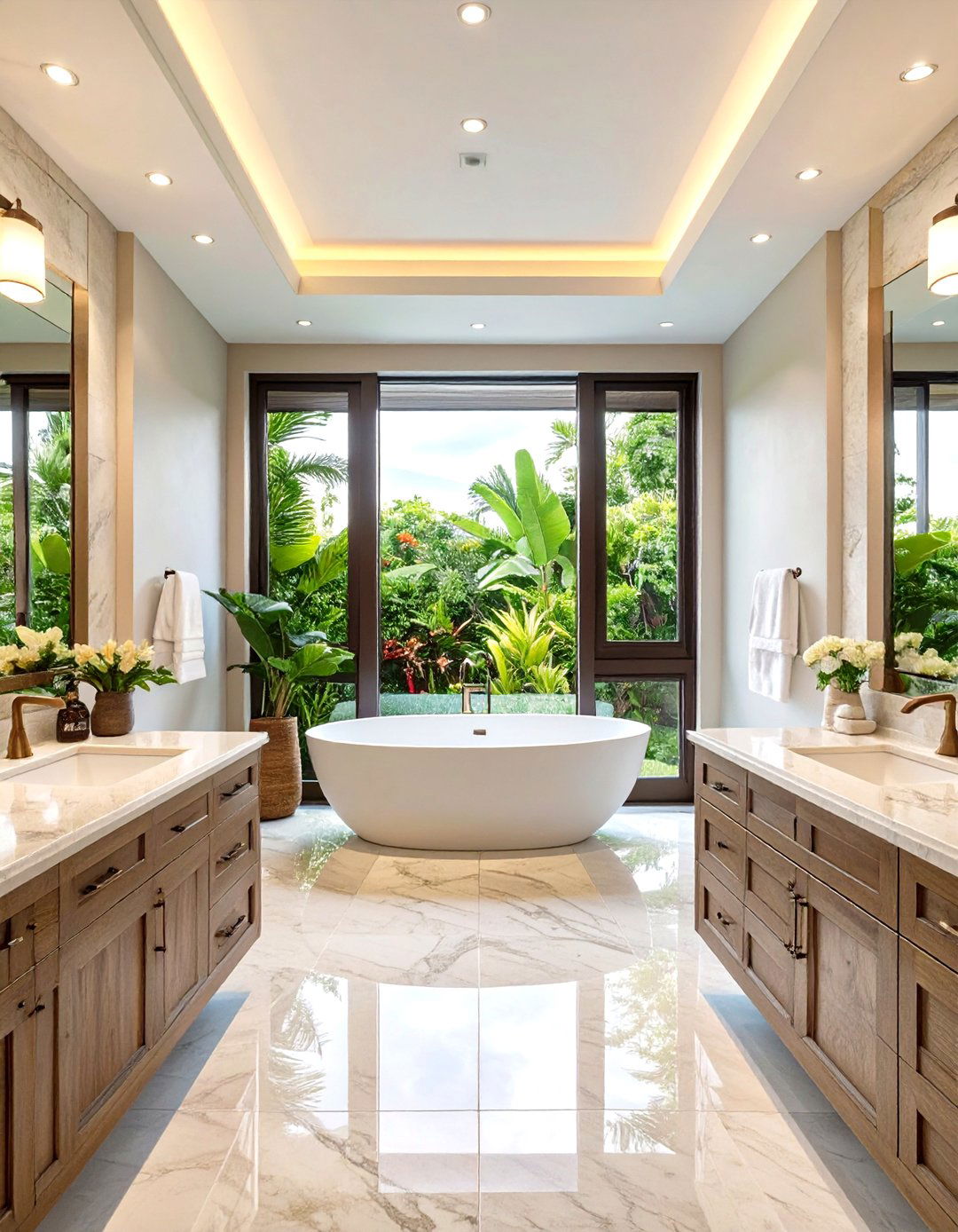 The His and Hers Master Bathroom Suite - 30 luxury modern luxury master bathroom ideas