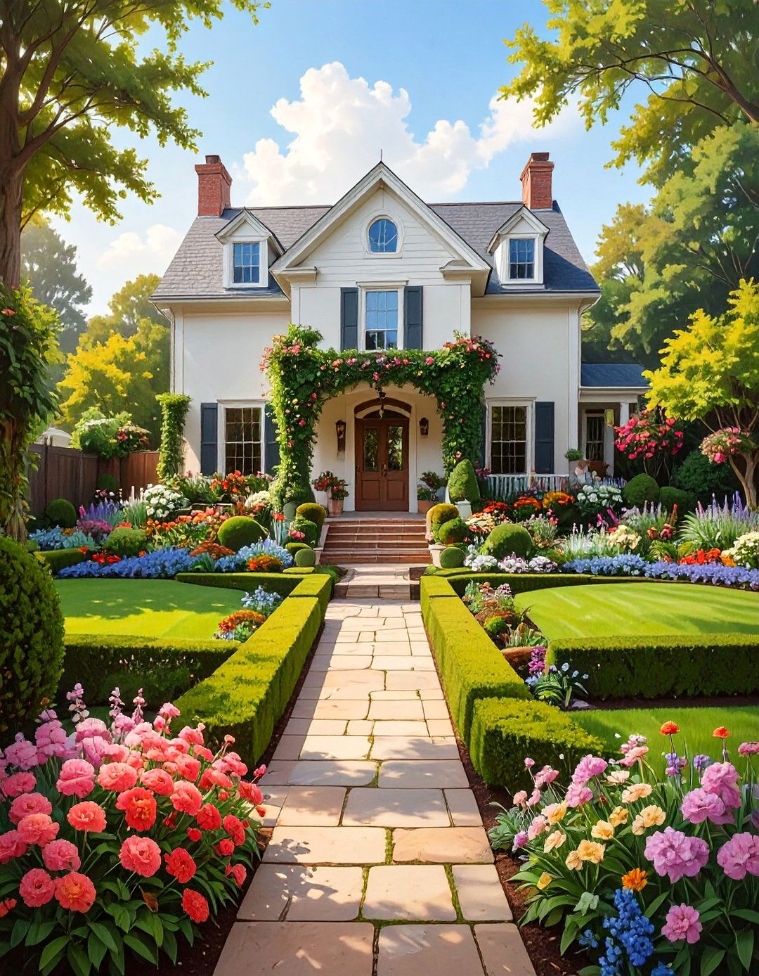 The Historical Garden Restoration with AI - 30 ai sustainable landscape design ideas