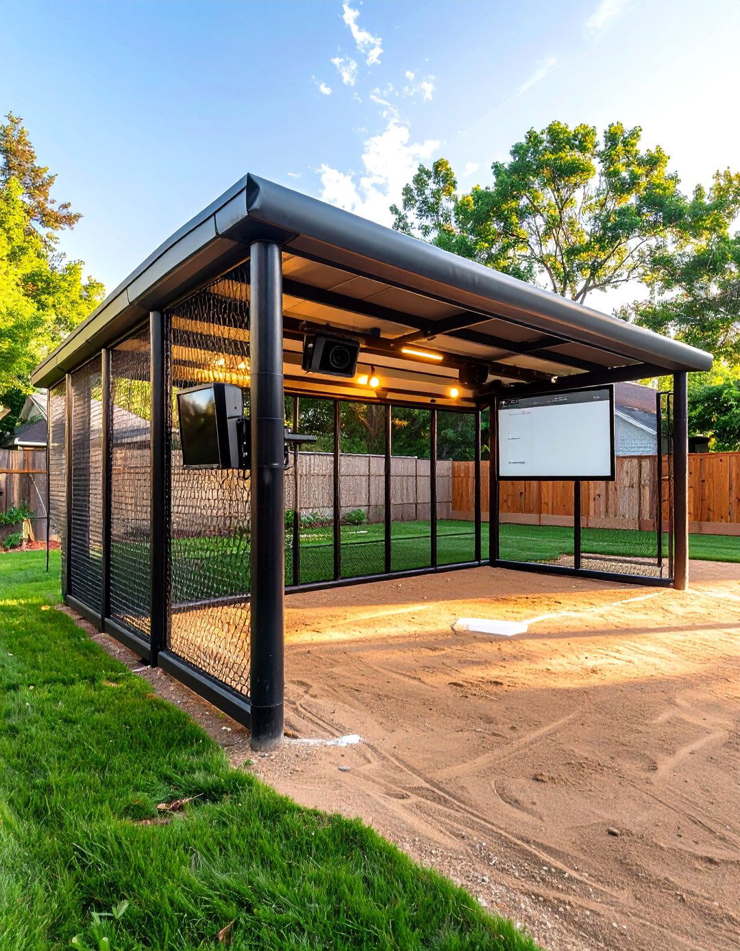 The Hitting Tunnel with Video Analysis - 30 backyard batting cage ideas
