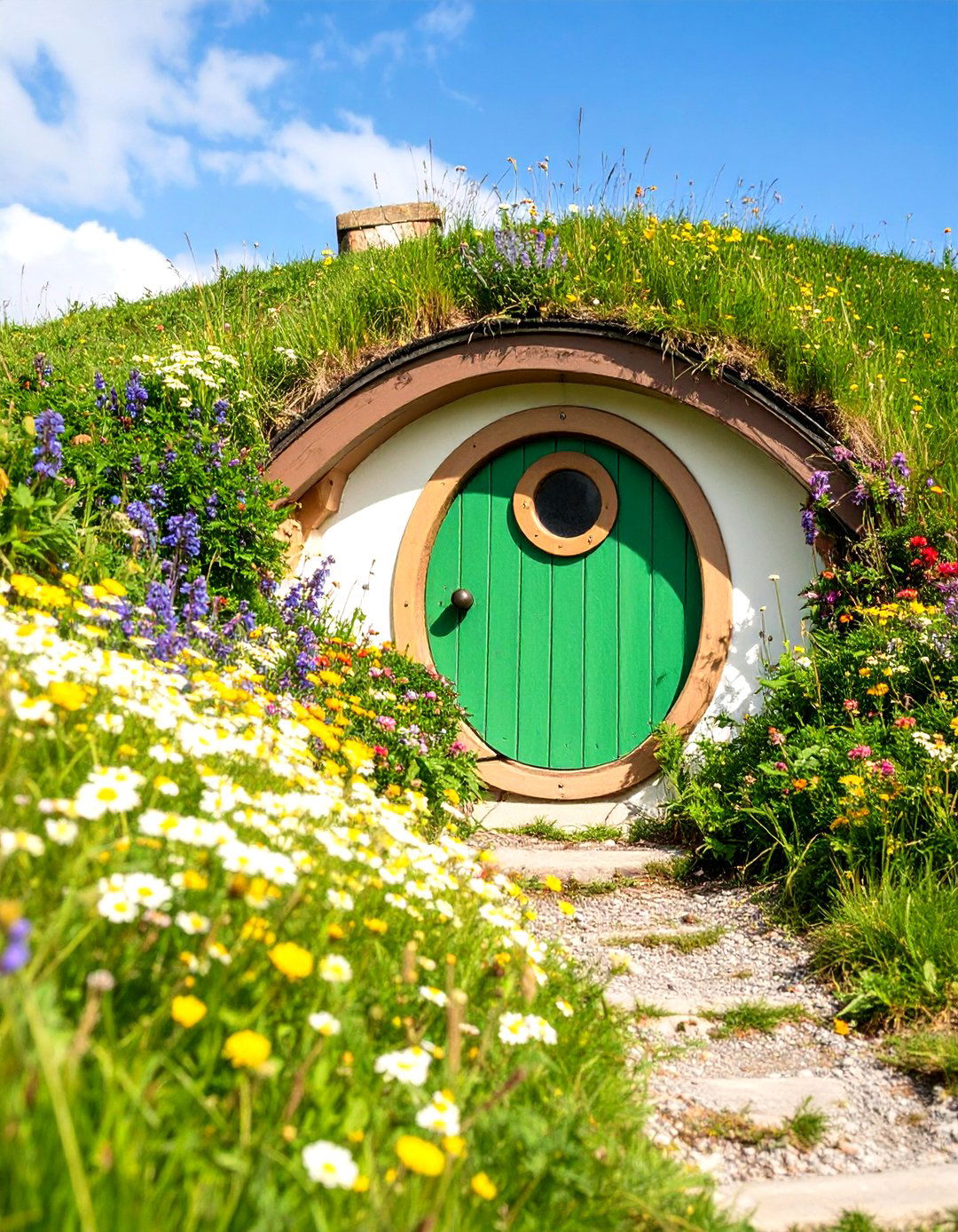 The Hobbit Hole Hill Playground - 30 kid friendly small backyard playground ideas
