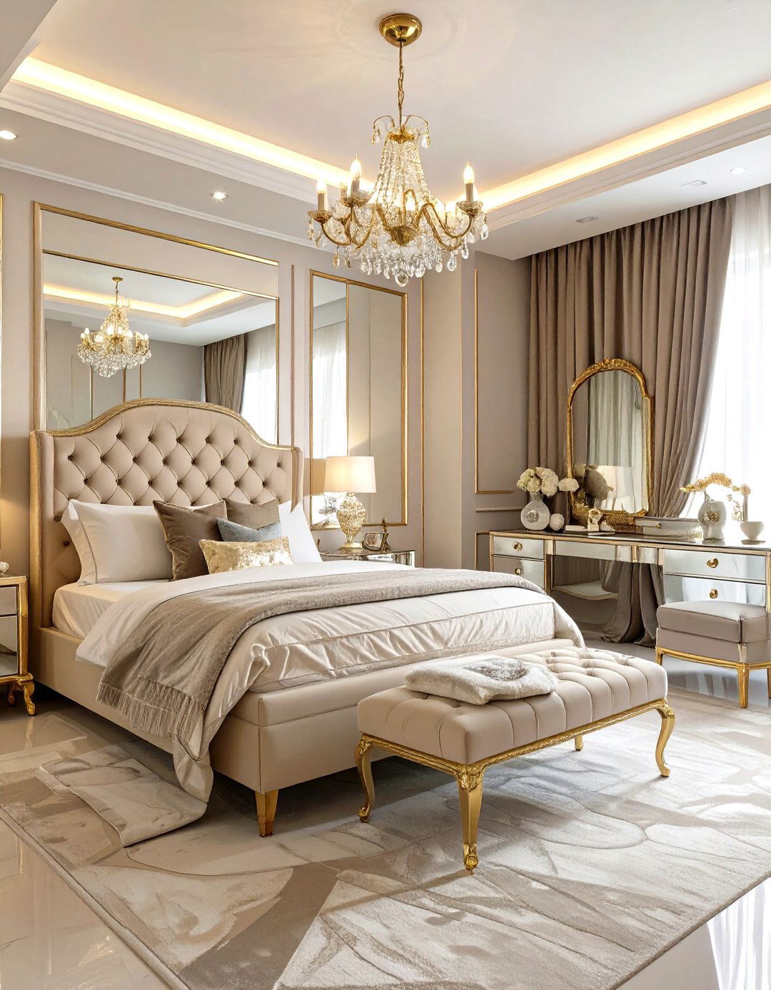 The Hollywood Glam Girls Room - 30 girls room decor ideas