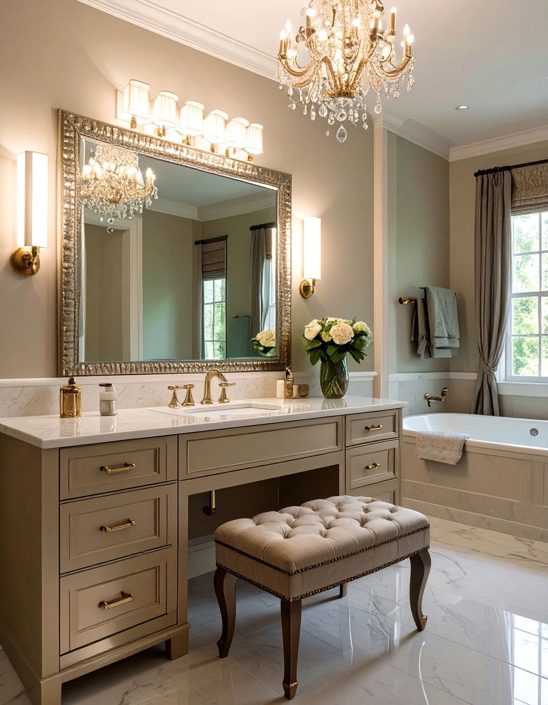The Hollywood Regency Bathroom - 30 bathroom update ideas
