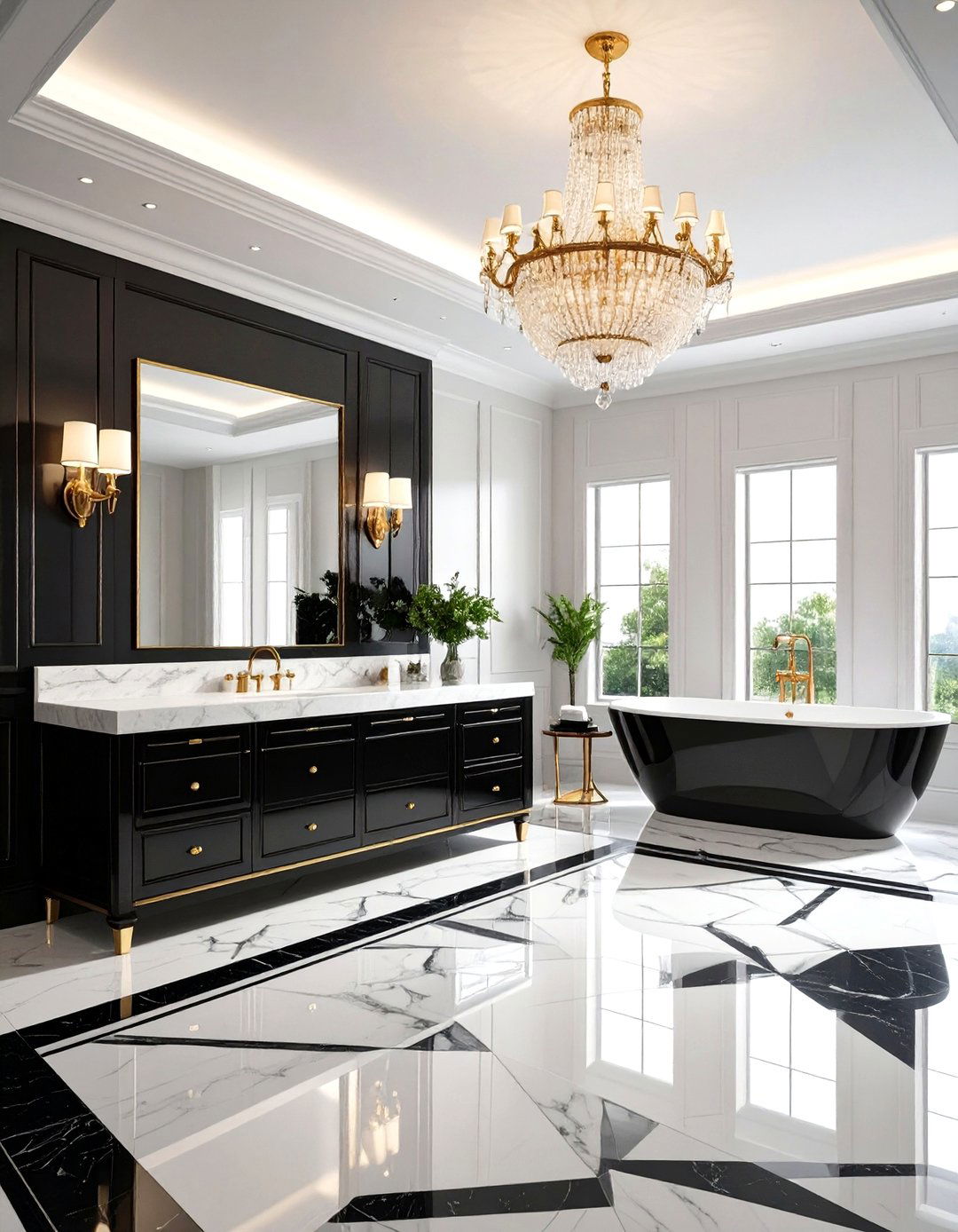 The Hollywood Regency Bathroom - 30 elegant bathroom ideas