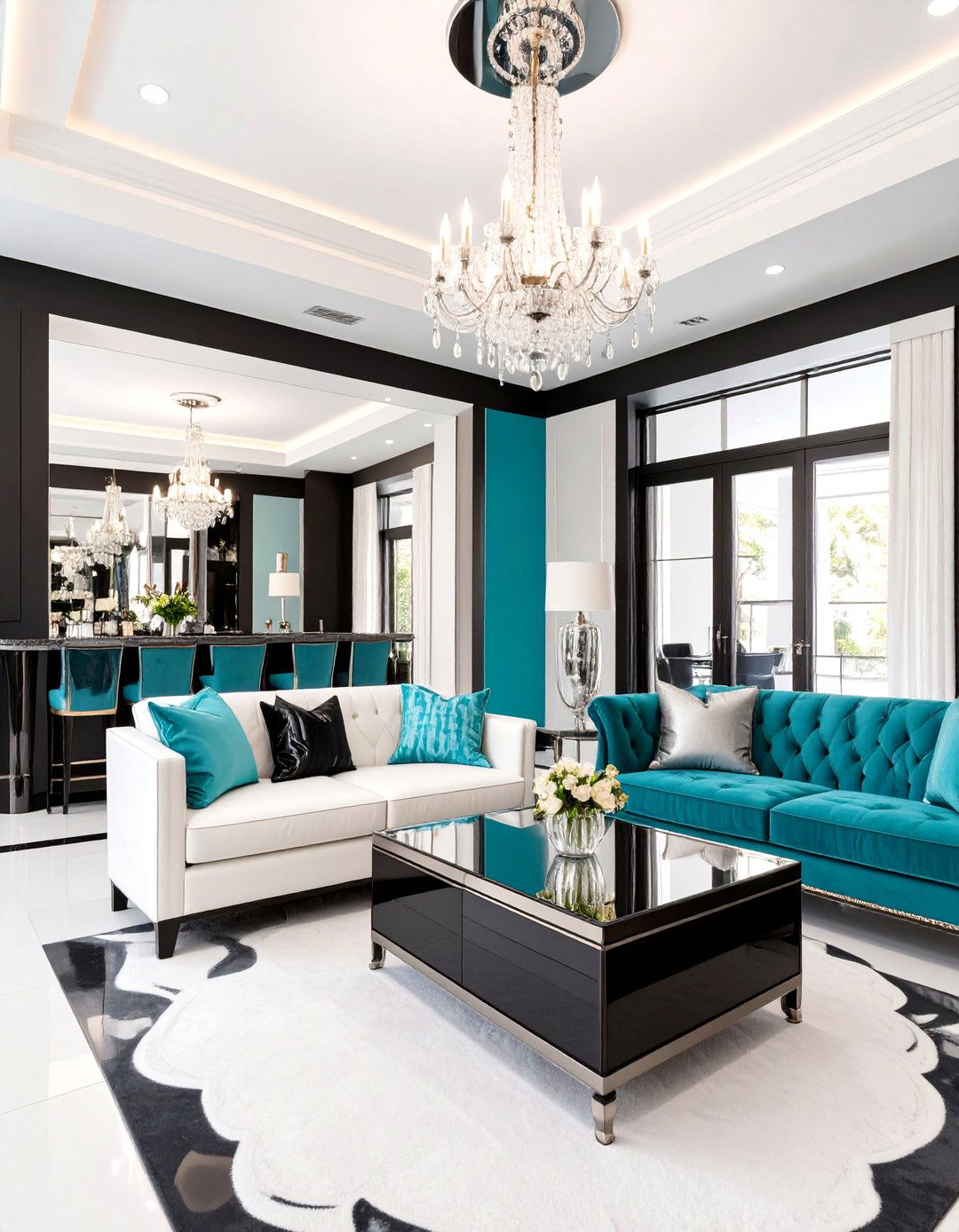 The Hollywood Regency Entertainment Room - 30 house design games ideas