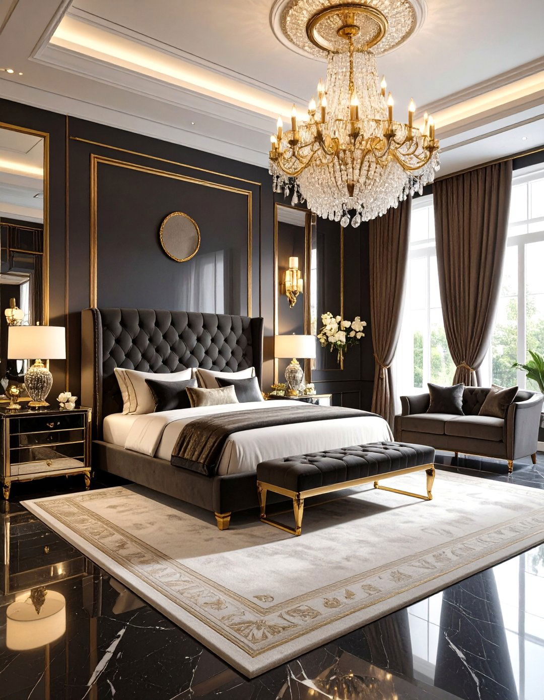 The Hollywood Regency Glam Bedroom - 30 3d home design online ideas