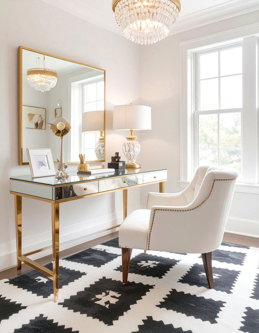 The Hollywood Regency Glam Office - 30 best decor ideas for home office