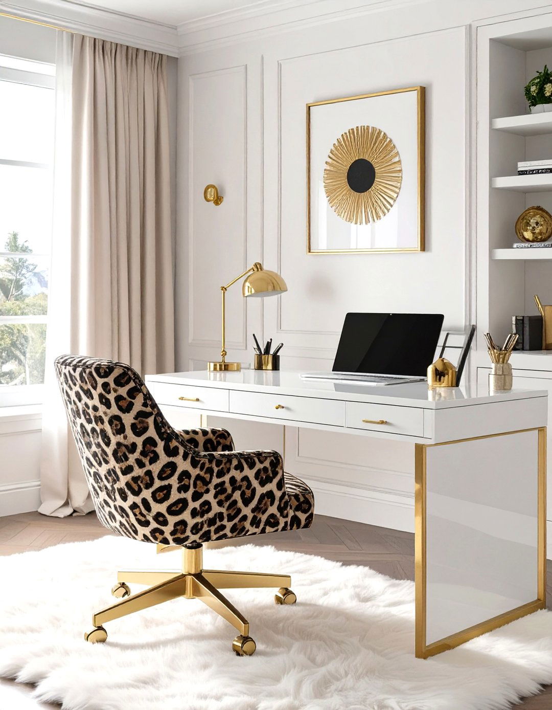 The Hollywood Regency Home Office - 30 home office decor ideas for her