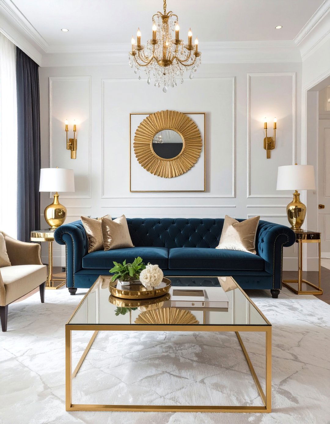 The Hollywood Regency Living Room - 30 interior design images ideas