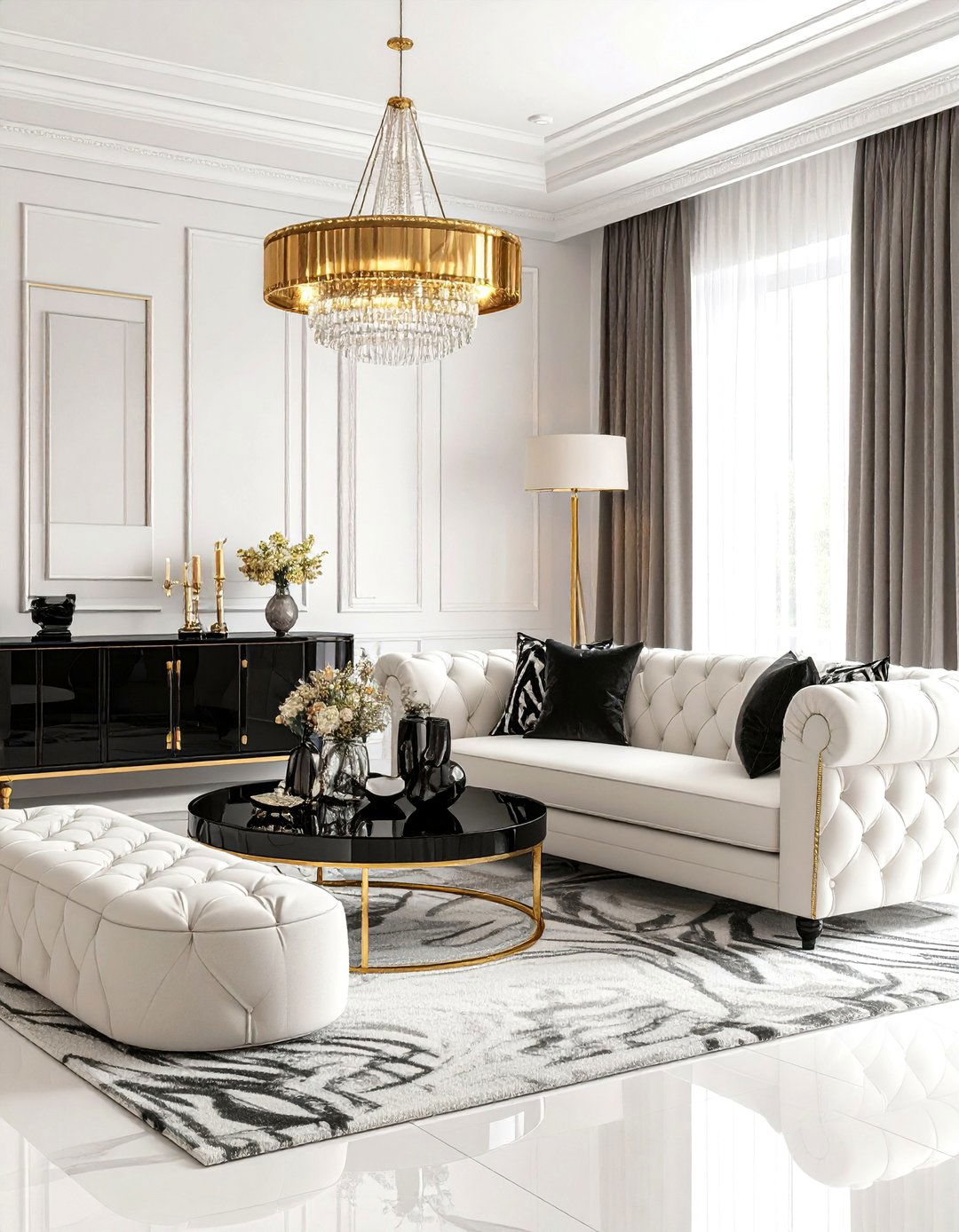 The Hollywood Regency Living Room - 30 living room setup ideas