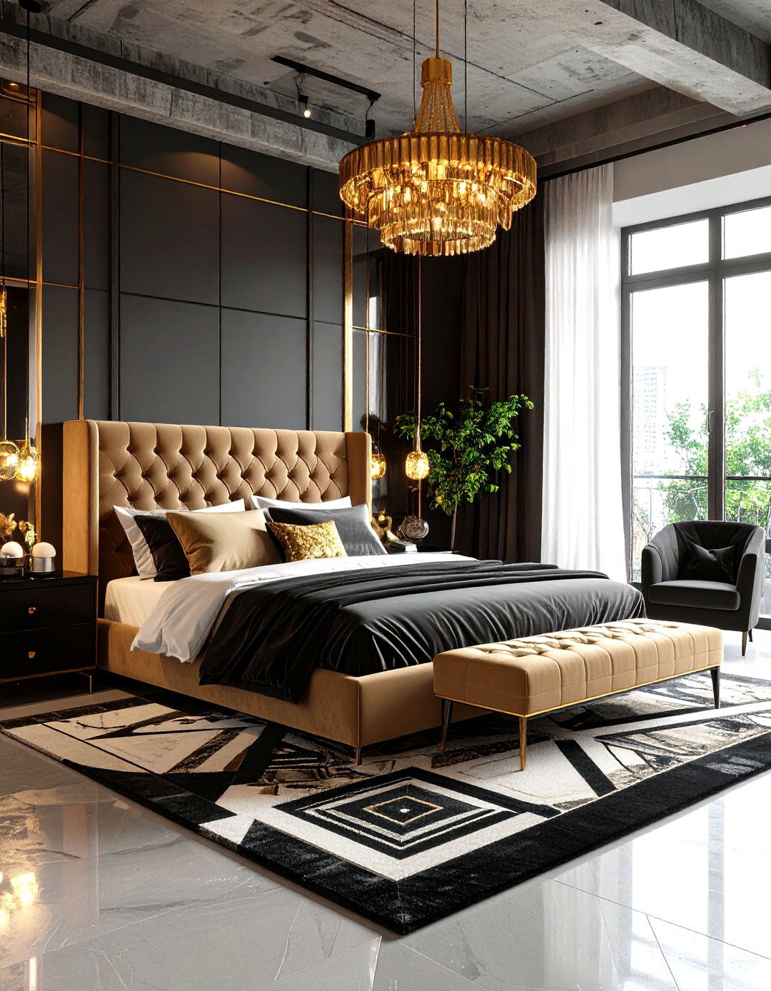 The Hollywood Regency Loft Bedroom - 30 loft bedroom ideas
