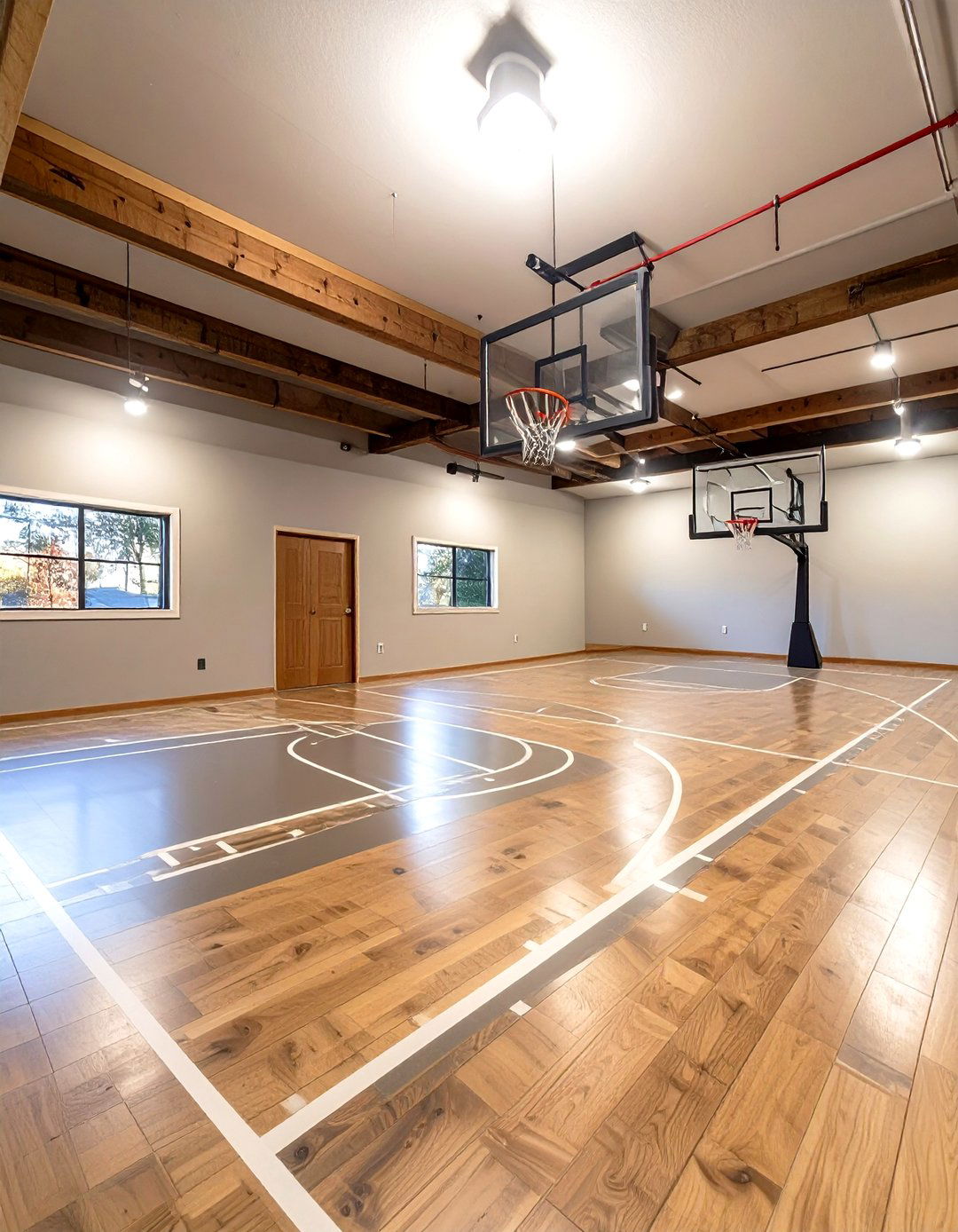 The Home Court Advantage Basement Gym - 30 basement home gym ideas
