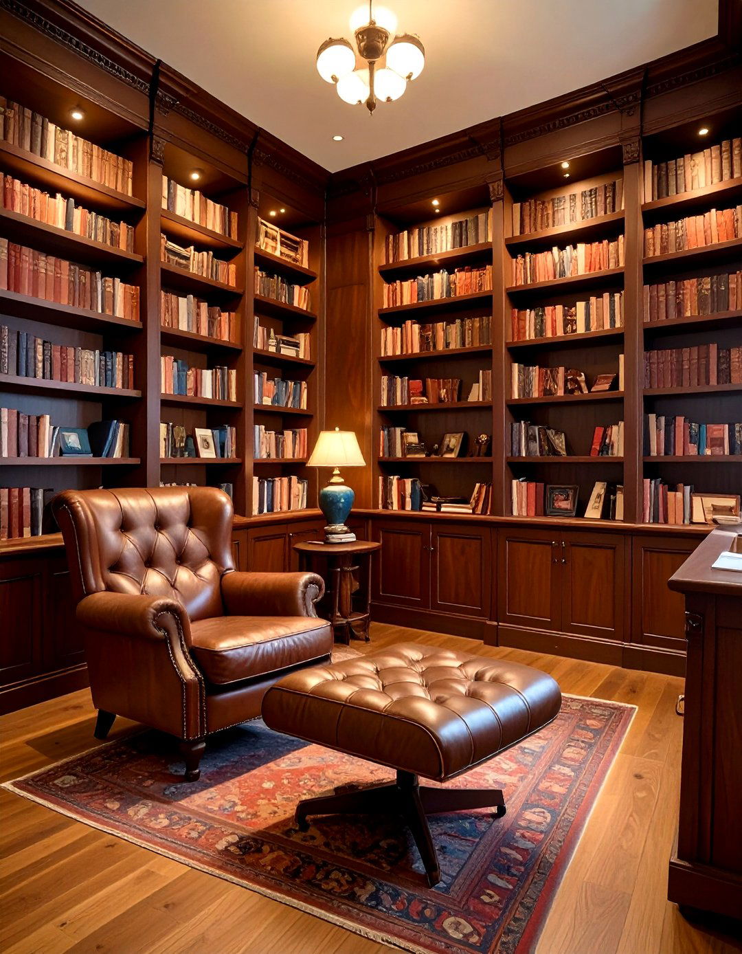 The Home Library with Built In Shelving - 30 70s interior design ideas