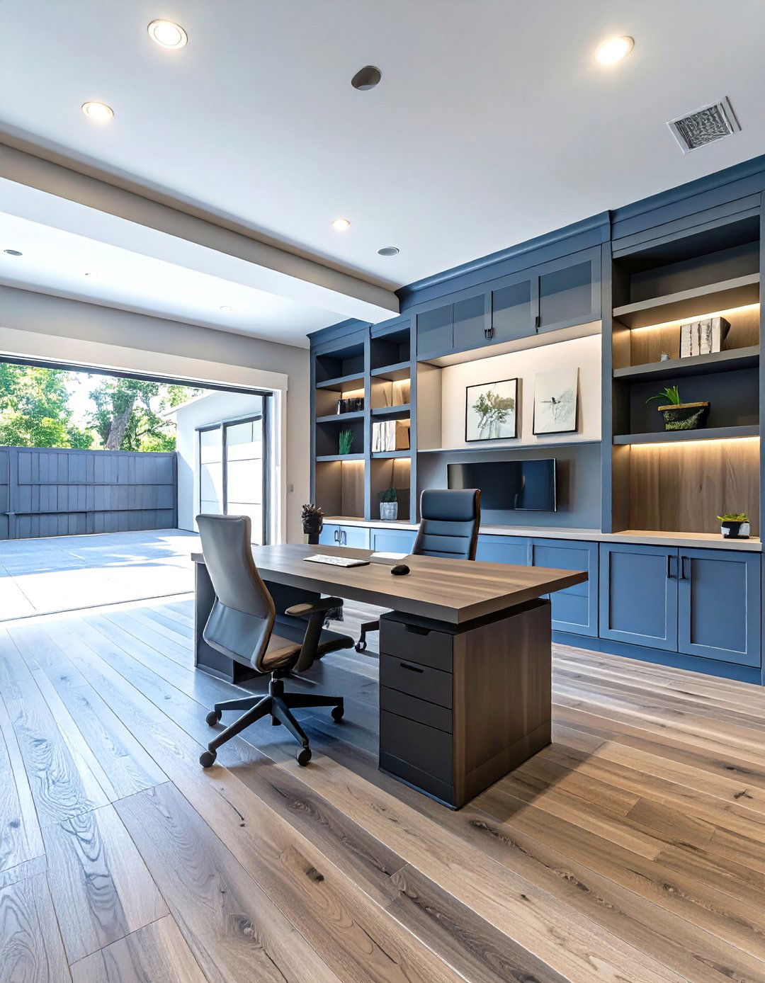 The Home Office Command Center Garage - 30 garage makeover ideas
