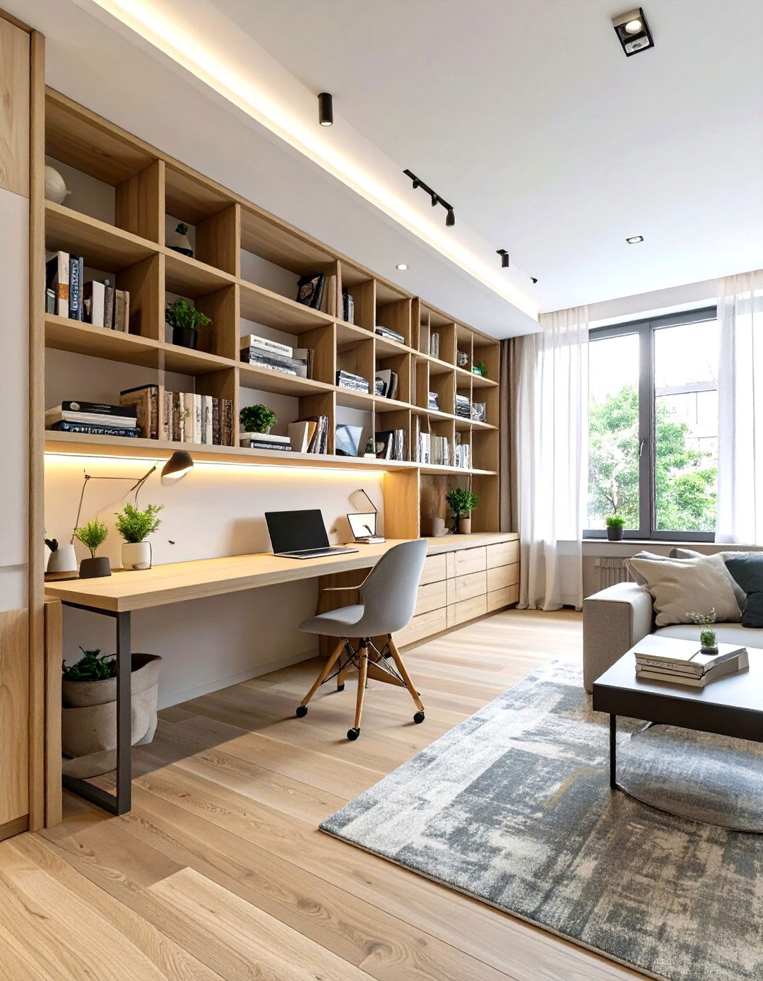 The Home Office Nook Long Living Room - 30 long living room ideas