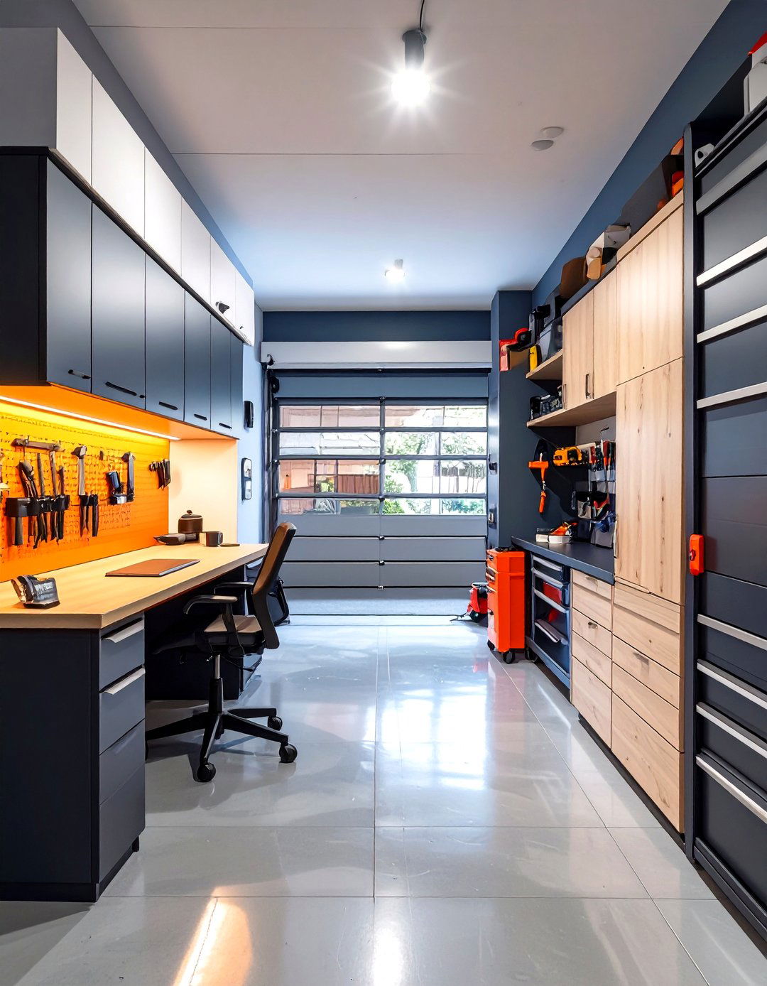 The Home Office and Workshop Combo Garage - 30 garage setup ideas