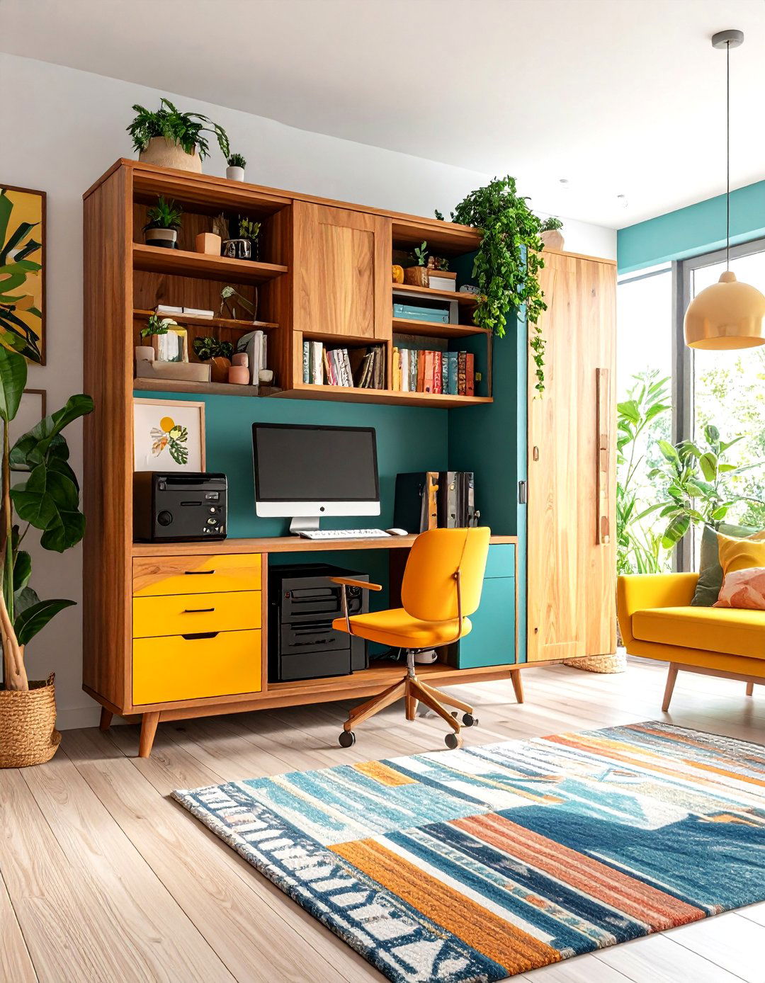 The Home Office with a Computer Armoire - 30 90s interior design ideas