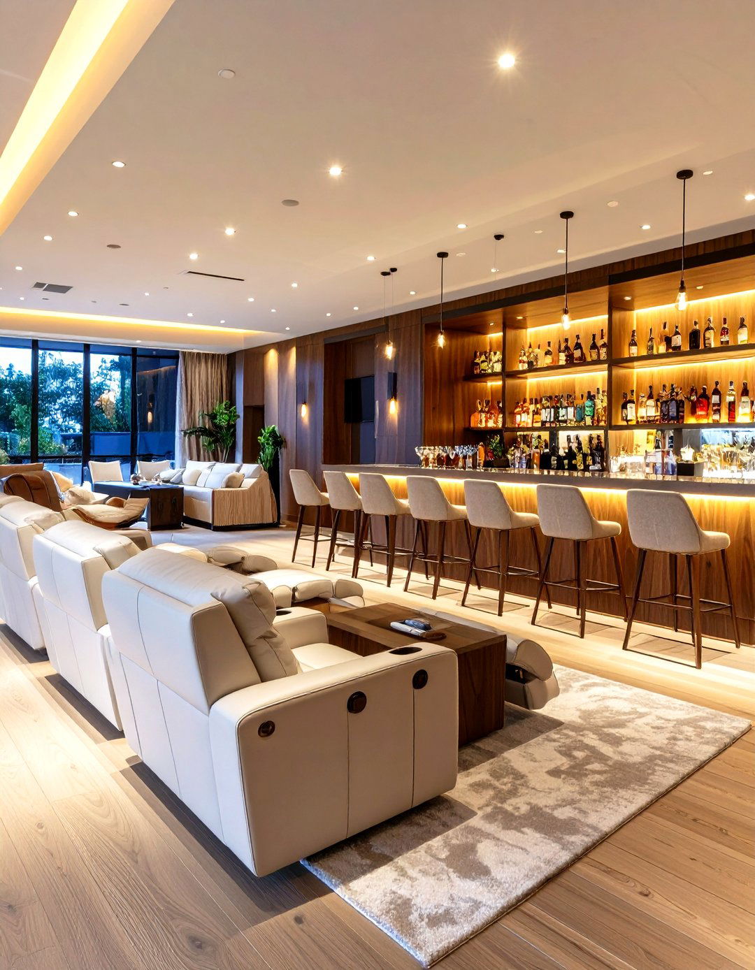 The Home Theater Bar Combination - 30 home theater seating ideas