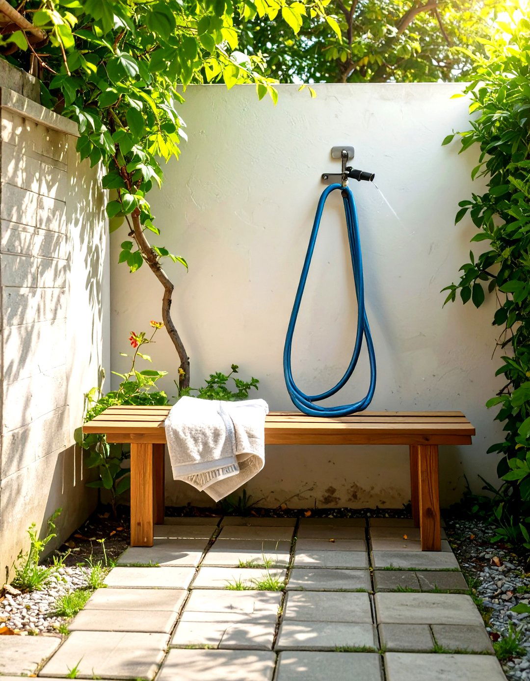 The Hose Down Station with Pavers - 30 dog-friendly backyard ideas on a budget
