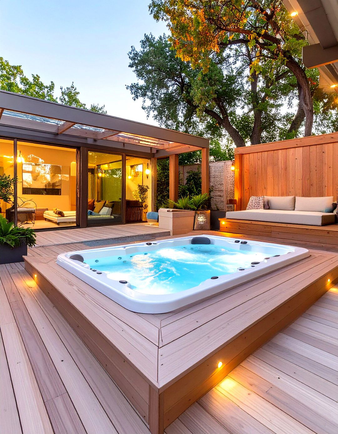 The Hot Tub Haven Deck - 30 free deck design software ideas