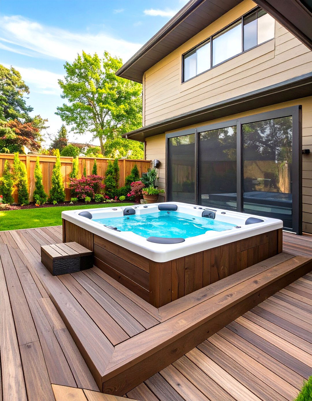 The Hot Tub Hideaway Deck - 30 composite deck ideas