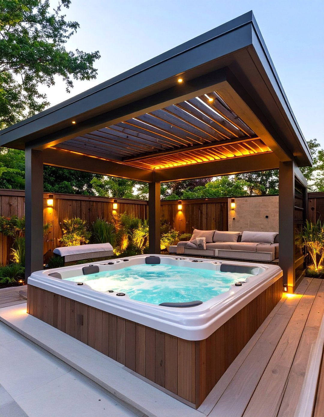The Hot Tub Hideaway - 30 deck ideas with roof