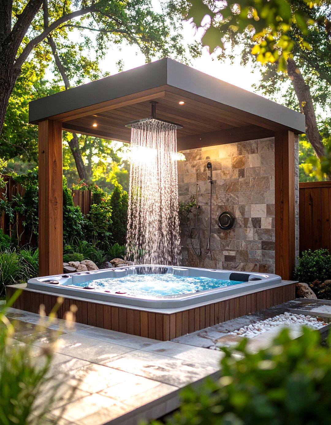 30 Hot Tub Patio Ideas to Create a Relaxing Retreat