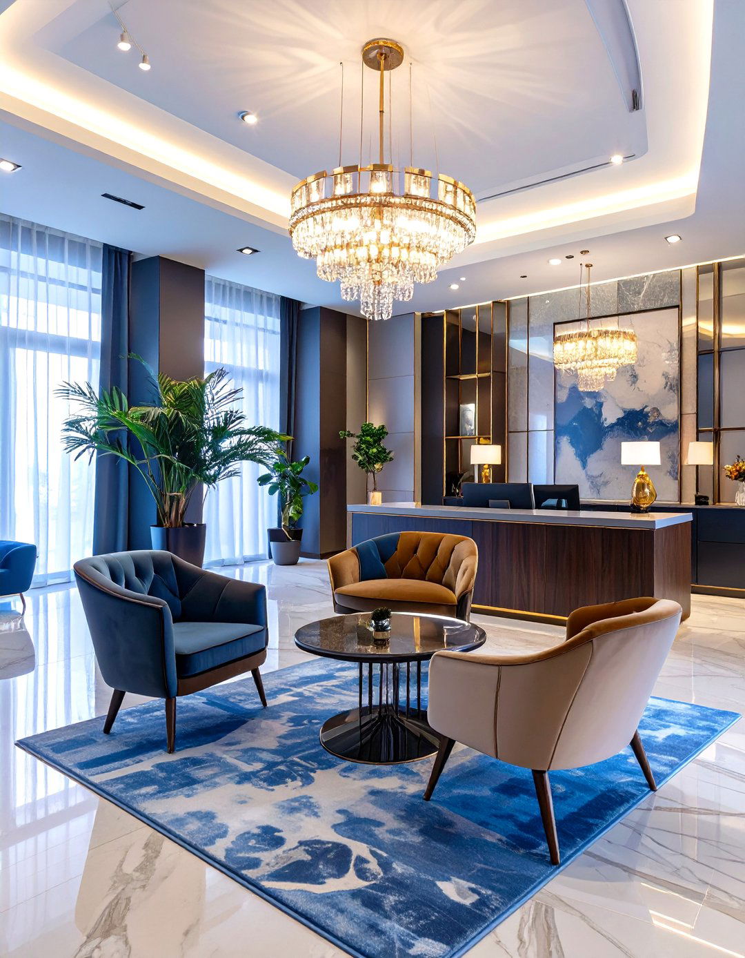 The Hotel Lobby Luxe Office - 30 office decor inspiration