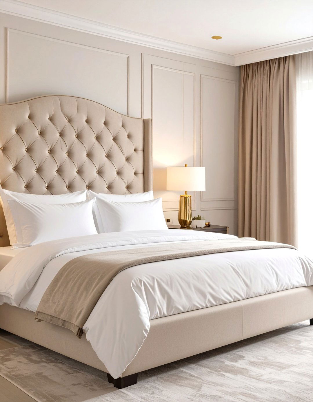 The Hotel Luxe Bedroom - 30 cozy modern small bedroom ideas
