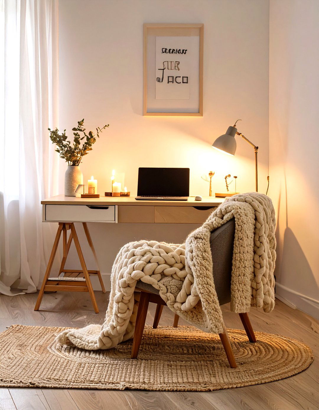 The Hygge Comfort Office - 30 cozy office ideas