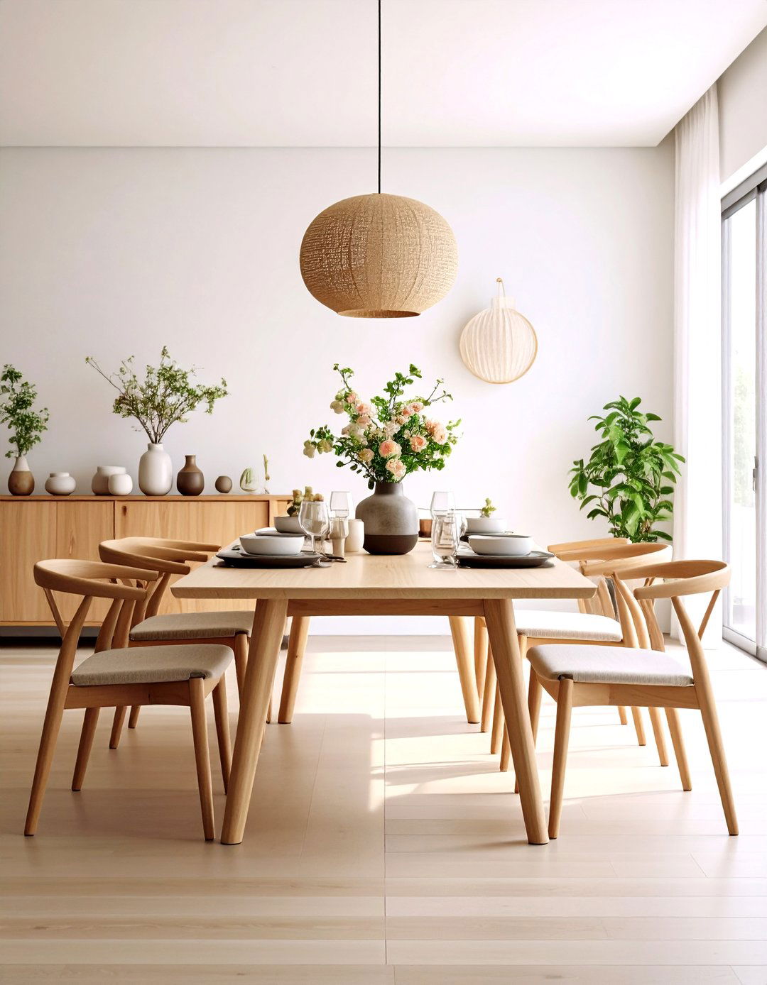 The Ikebana Focused Dining Area - 30 japanese interior design ideas