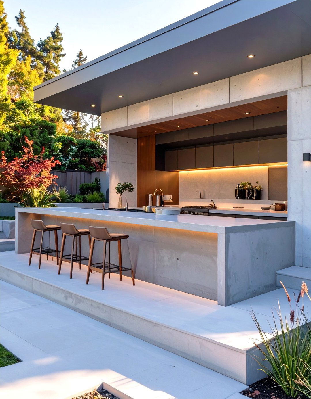 The Illuminated LED Outdoor Bar - 30 modern outdoor bar ideas